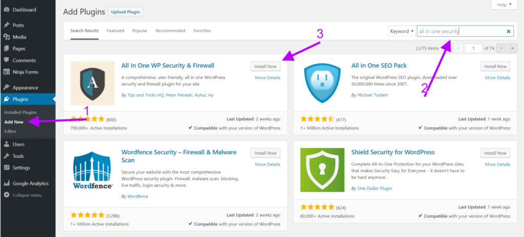 all in one wp security - wordpress security